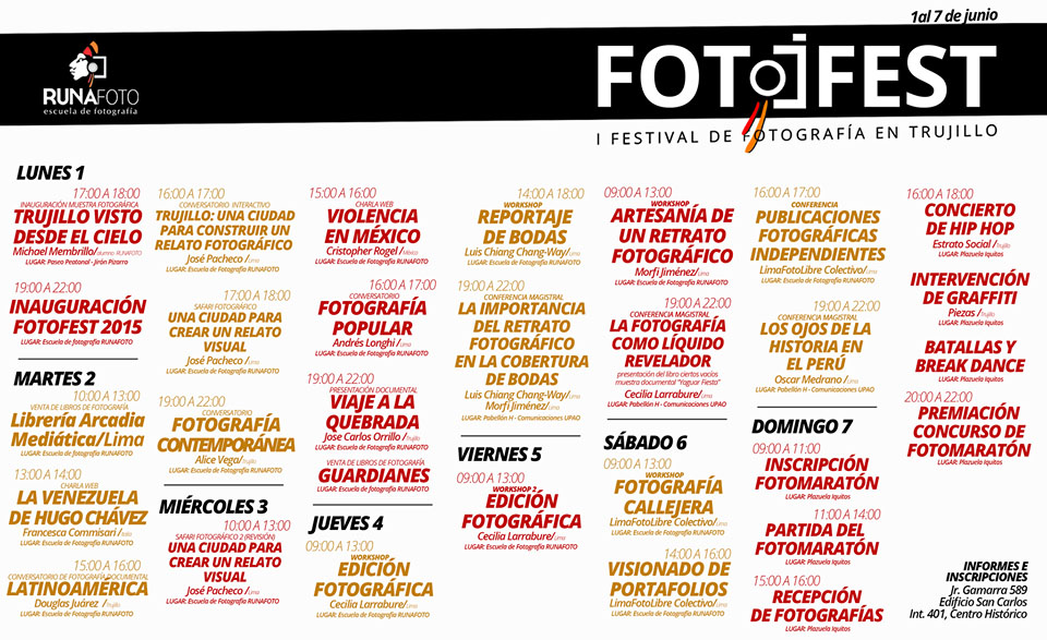 Fotofest Trujillo Programacion